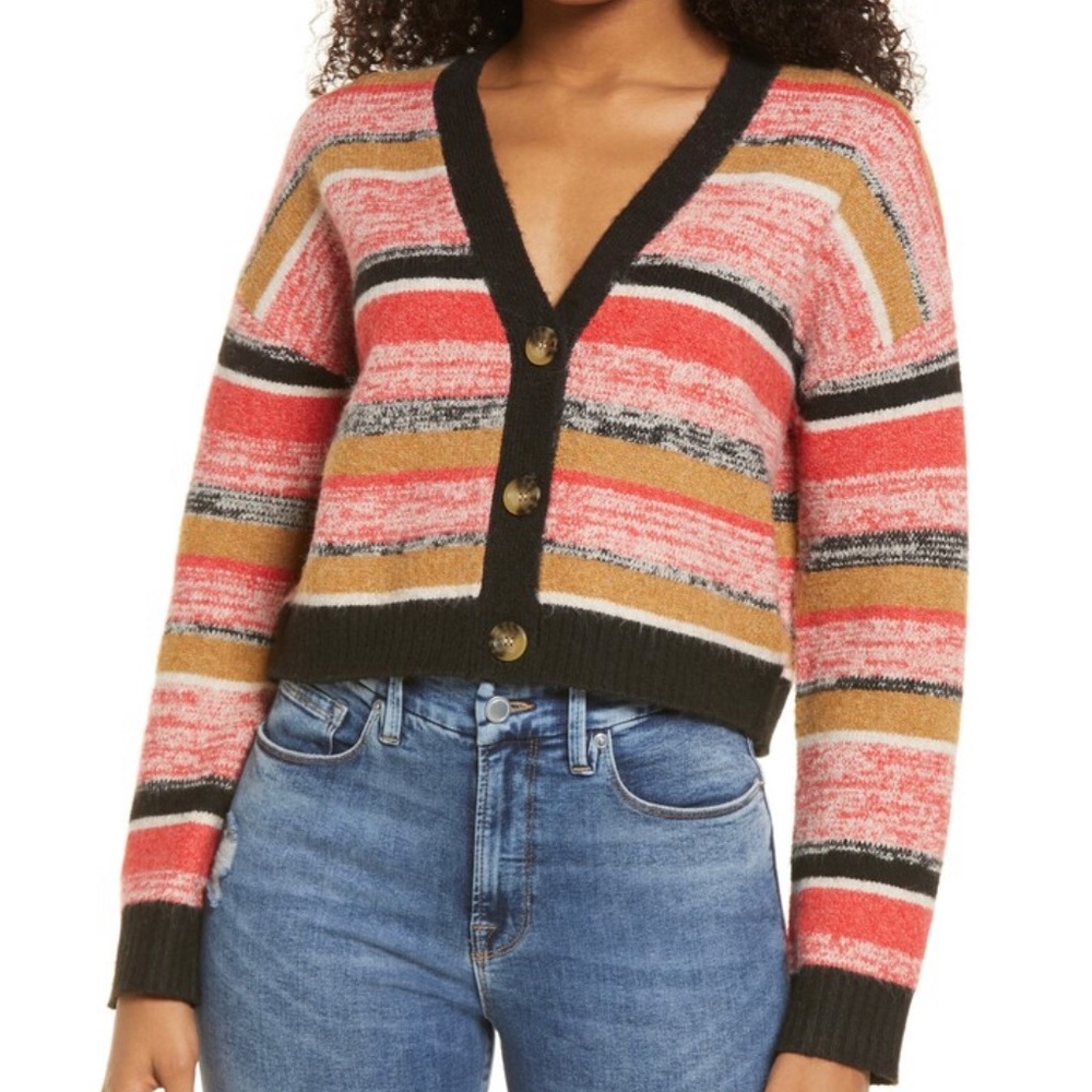 NEW BP Crop Recycled Blend Cardigan